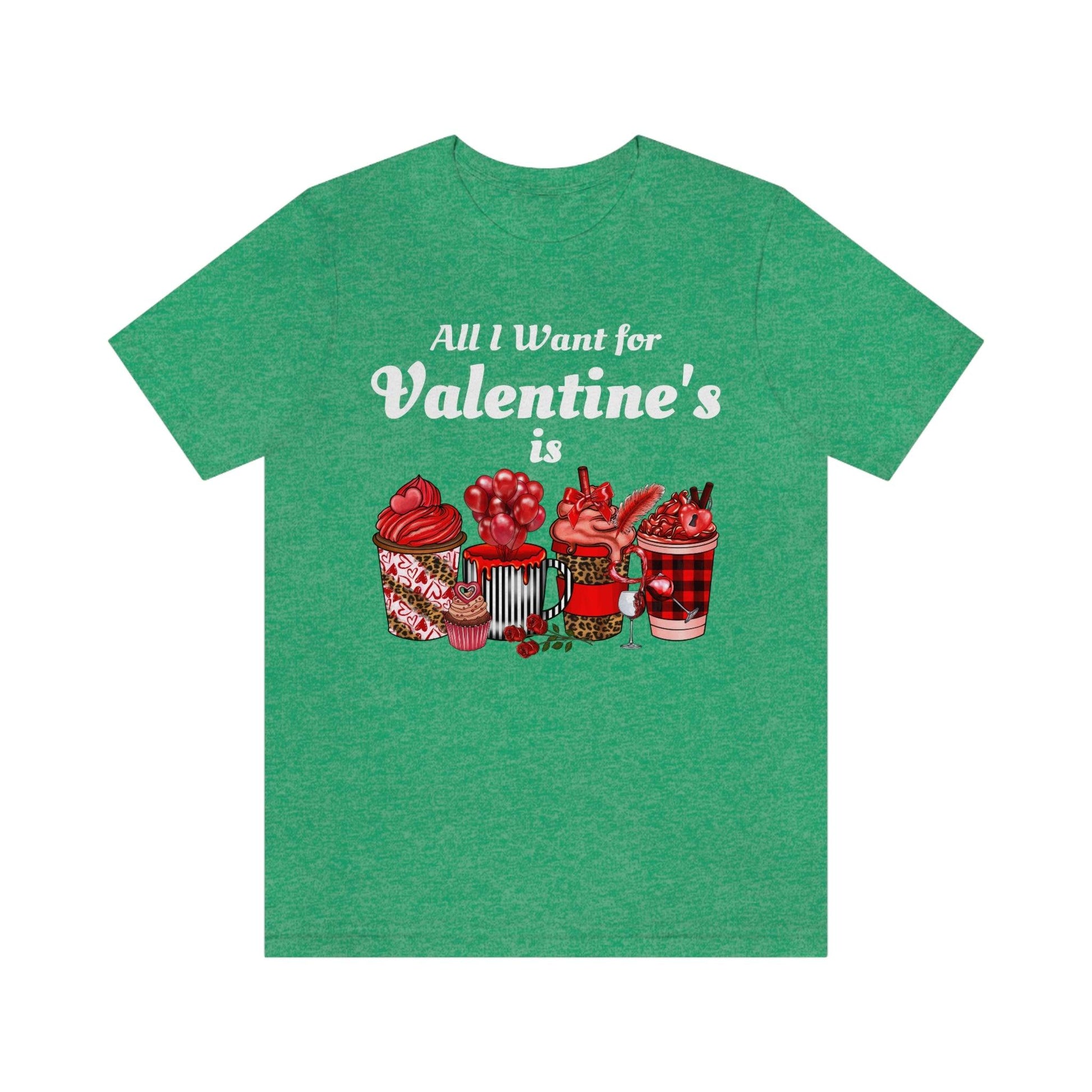 All I want for Valentines is Coffee Tee - Giftsmojo