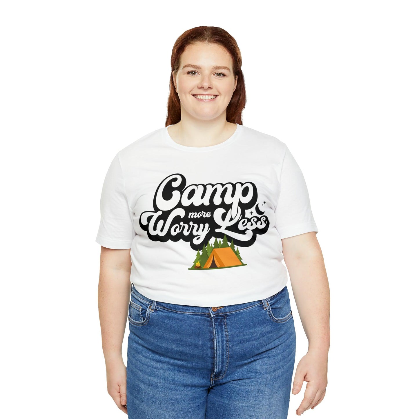 Camp More Worry Less Shirt, Outdoor adventure clothing, Nature-inspired shirts, Outdoor enthusiasts gift, Adventure-themed attire - Giftsmojo