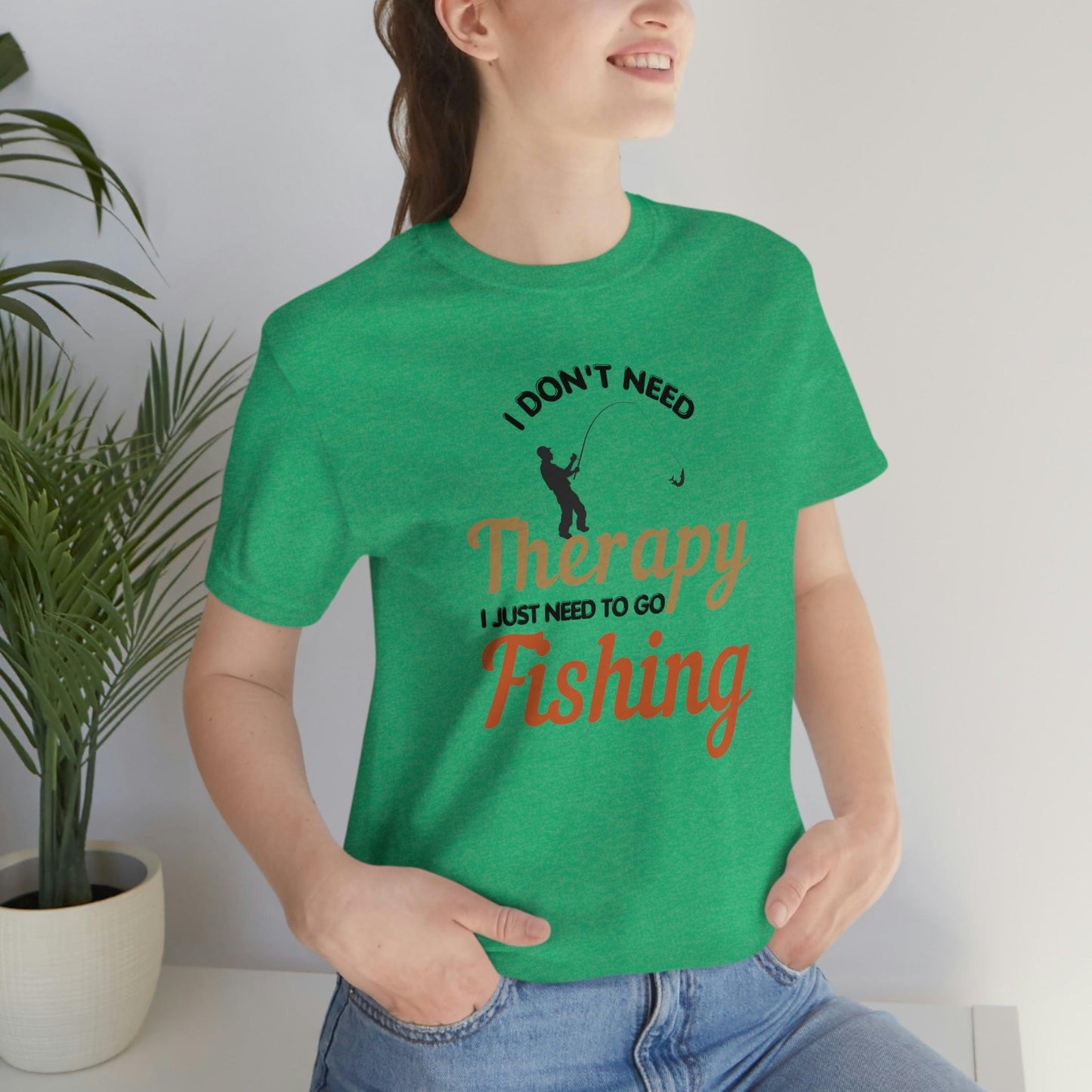 I don't need therapy I just need to go Fishing shirt, fishing shirt, dad shirt, father's day shirt, gift for Dad - Giftsmojo