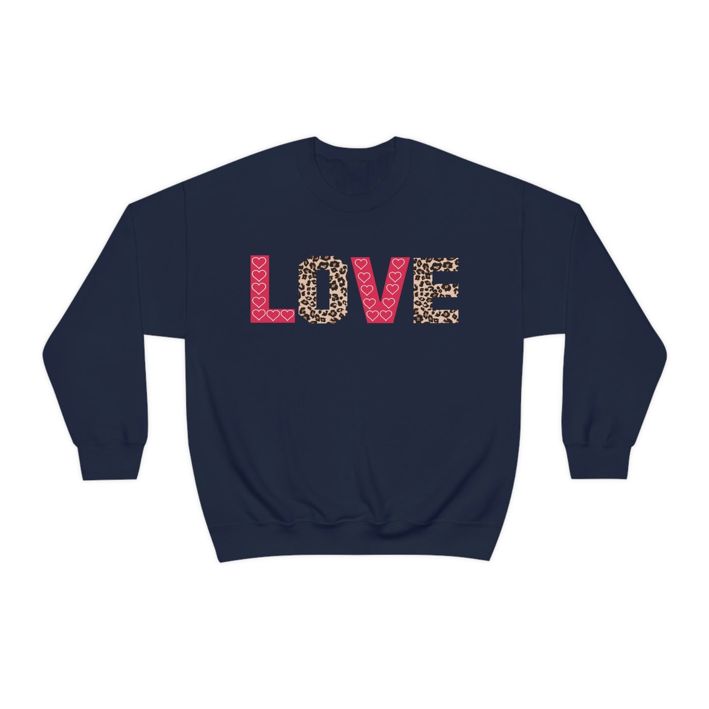 Love Sweatshirt with partial leopard print