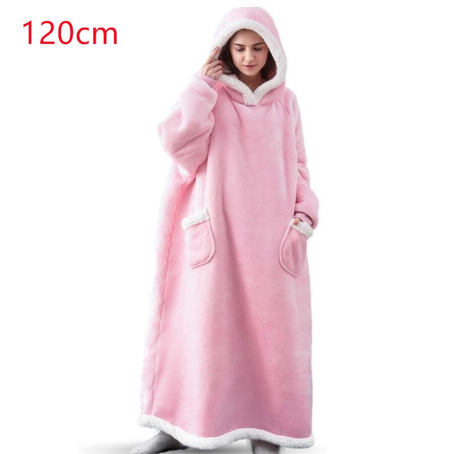Winter TV Hoodie Blanket Winter Warm Home Clothes Women Men Oversized Pullover With Pockets - Giftsmojo