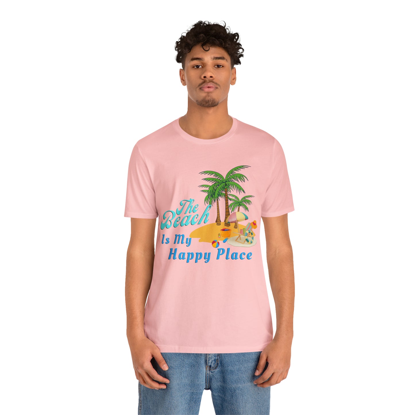 Beach shirt, The Beach is my happy place shirt, Beach t-shirt, Summer shirt, Beachwear, Beach fashion, Stylish beach apparel