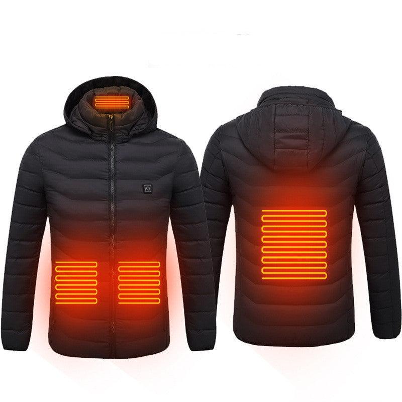 New Heated Jacket Coat USB Electric Jacket Cotton Coat Heater Thermal Clothing Heating Vest Men's Clothes Winter - Giftsmojo