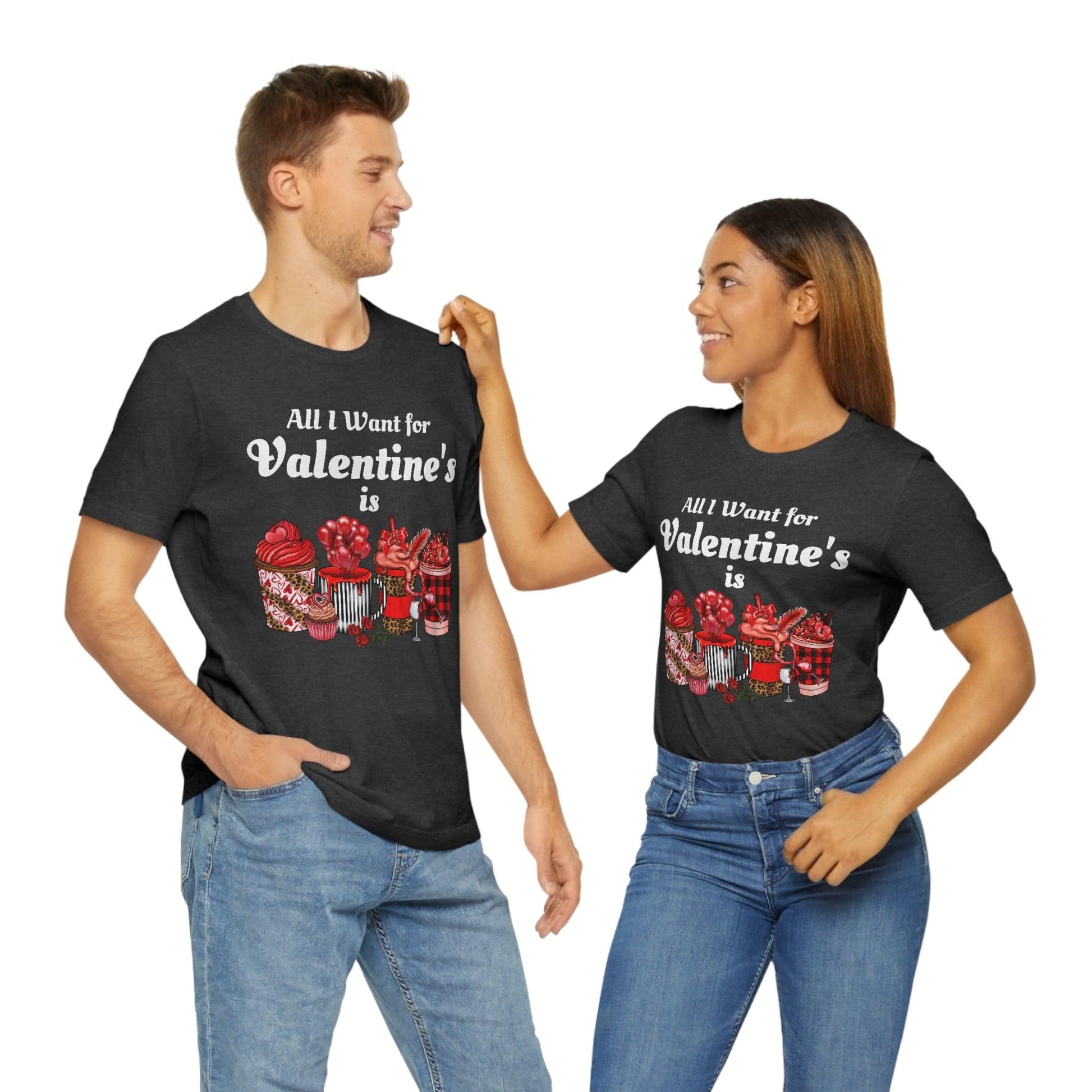 All I want for Valentines is Coffee Tee - Giftsmojo