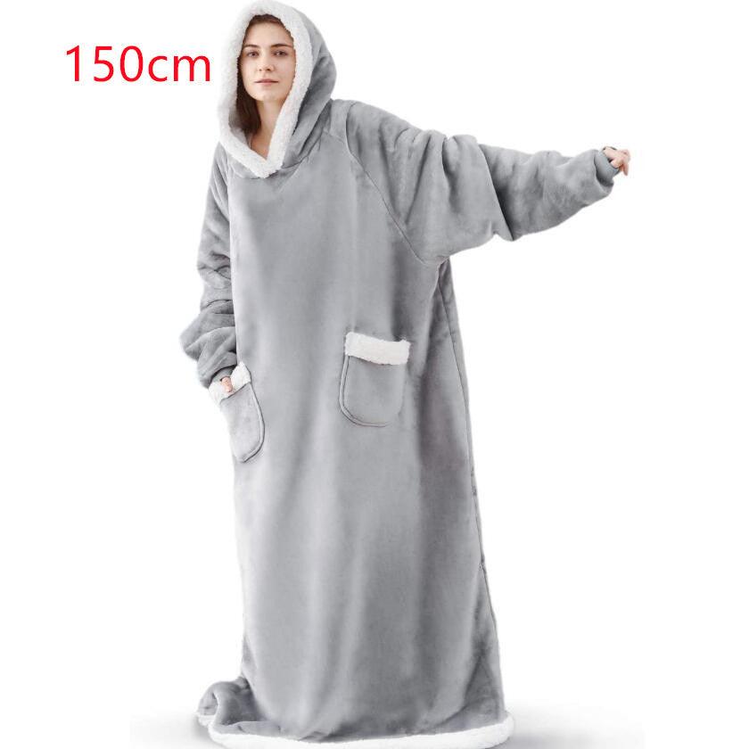Winter TV Hoodie Blanket Winter Warm Home Clothes Women Men Oversized Pullover With Pockets - Giftsmojo