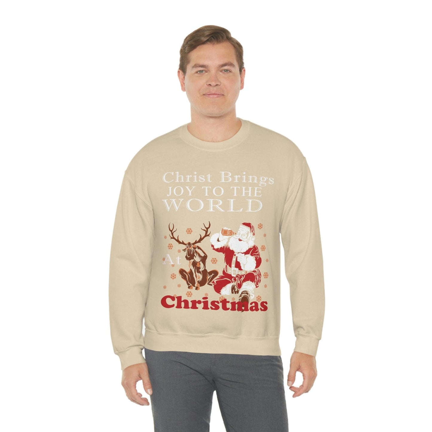 Christ brings joy to the World at Christmas Sweatshirt - Giftsmojo