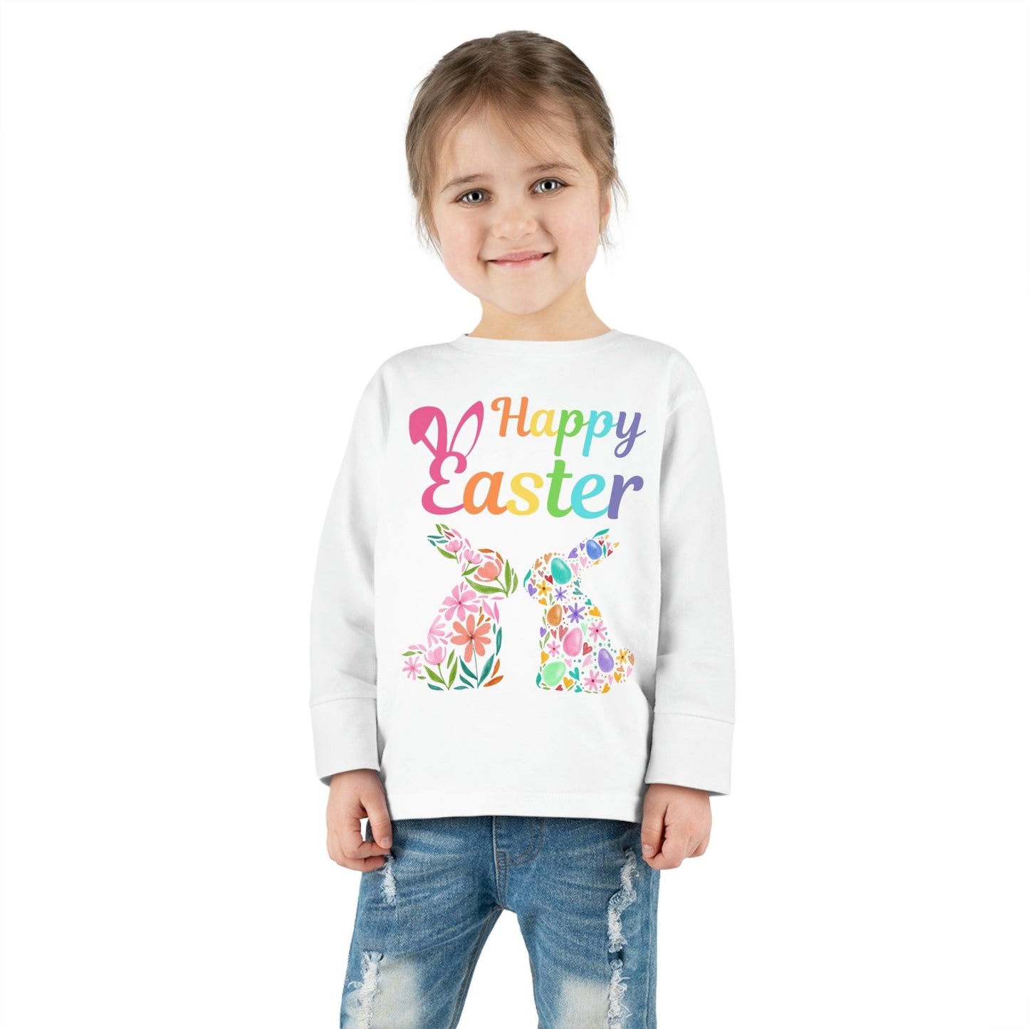 Happy Easter Toddler Long Sleeve Tee
