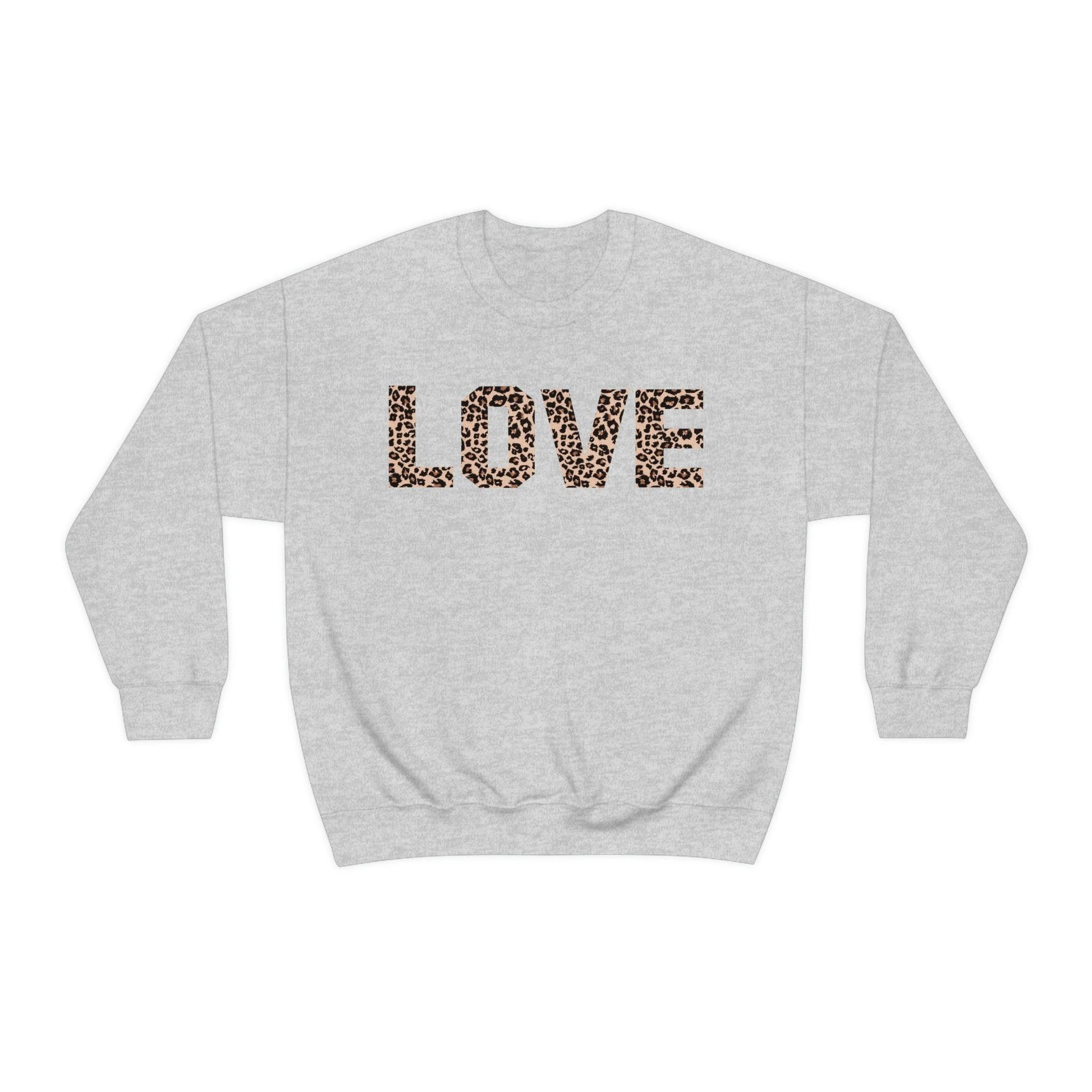 Leopard print love Sweatshirt - Giftsmojo