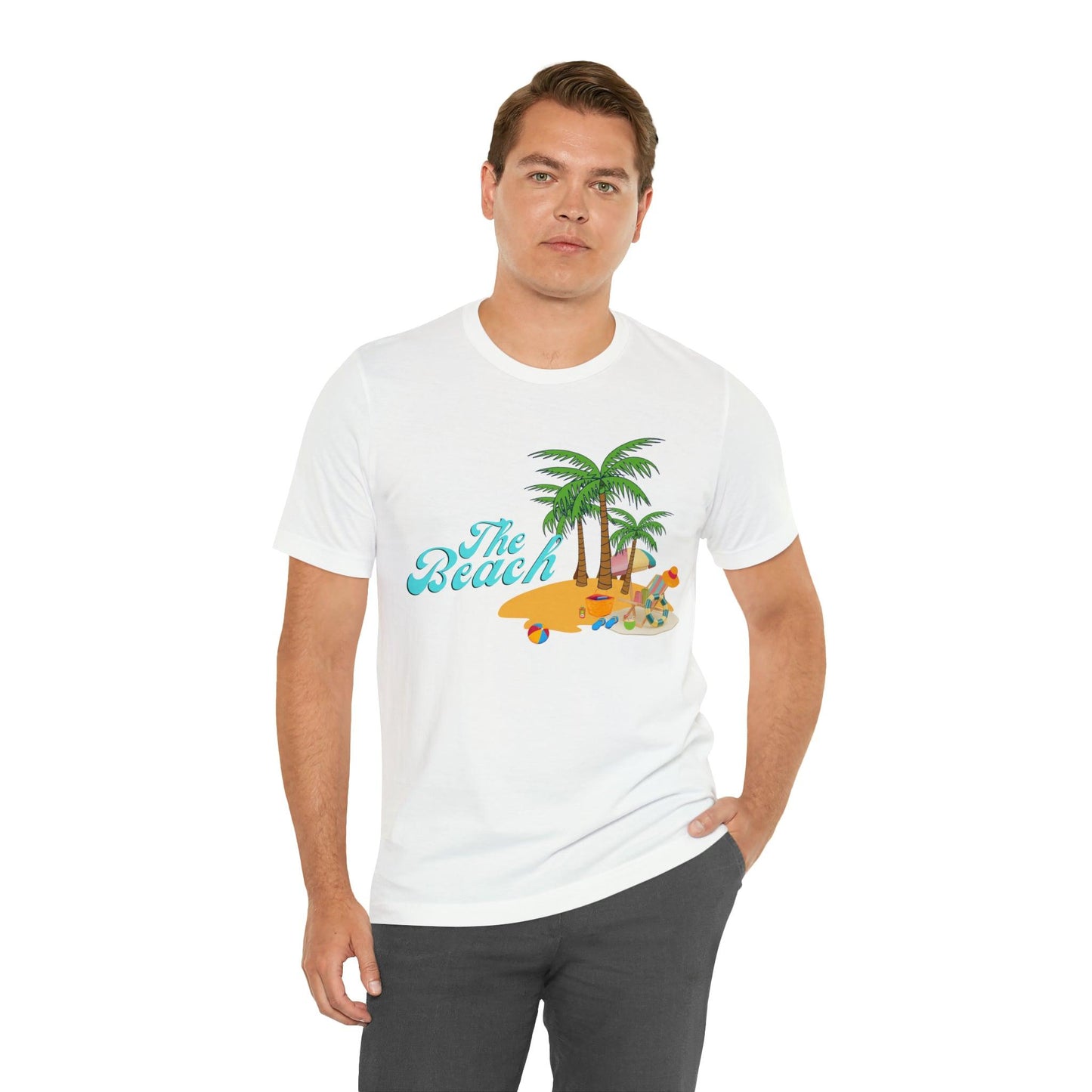 The Beach shirt, Beach t-shirt, Summer shirt, Beachwear, Beach fashion, Tropical print, Trendy design, Stylish beach apparel - Giftsmojo