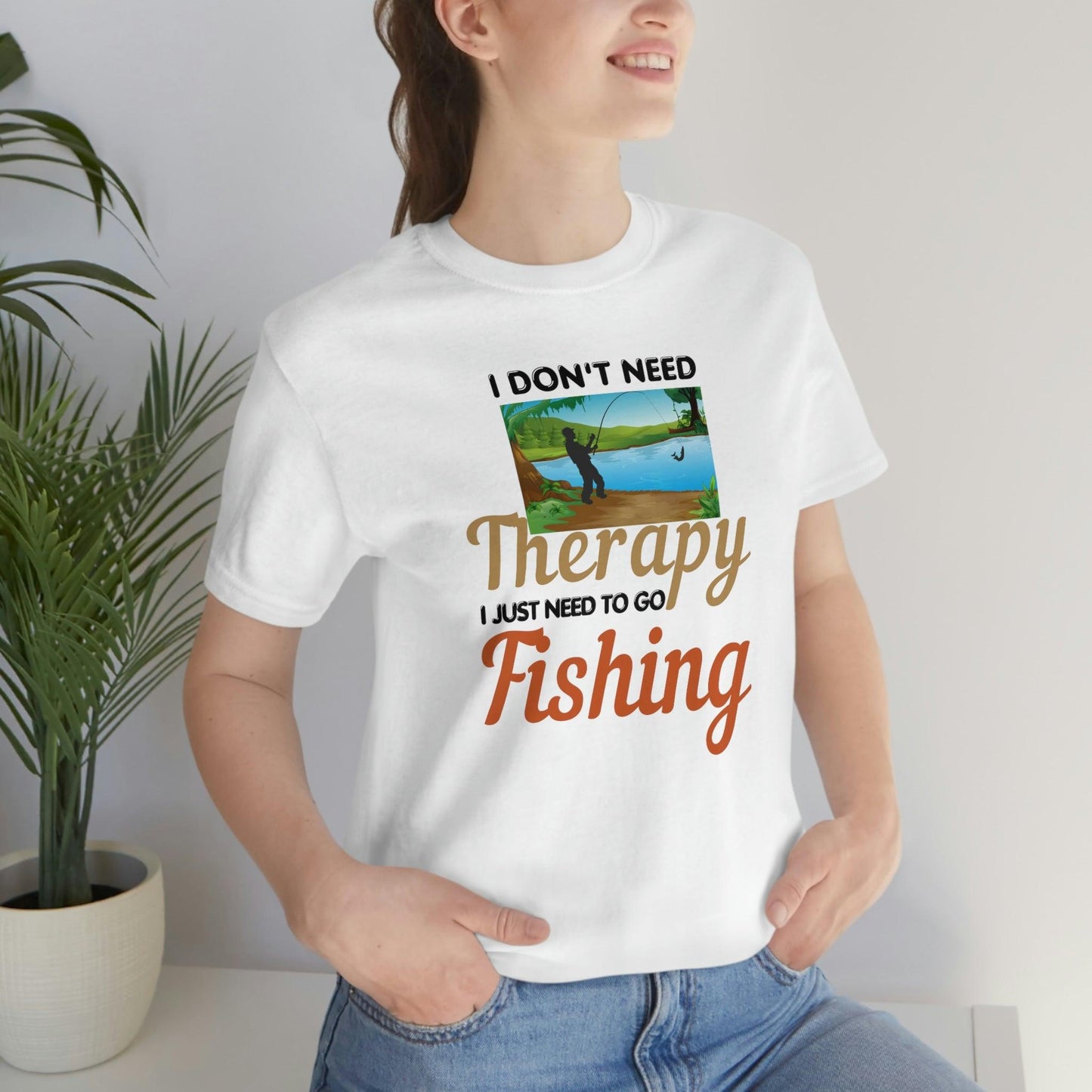 Fishing T-shirt dad shirt dad gift outdoor lover gift - fishing gift nature lover shirt I don't need therapy I just need to go Fishing shirt - Giftsmojo