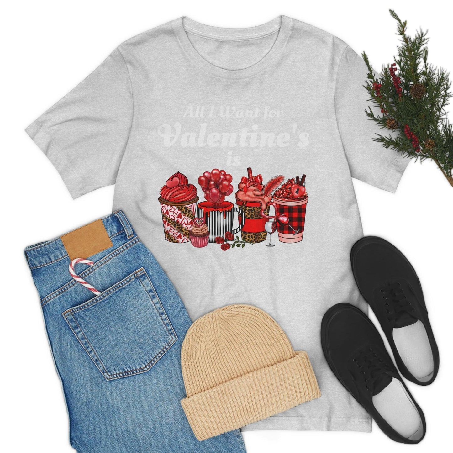 All I want for Valentines is Coffee Tee - Giftsmojo