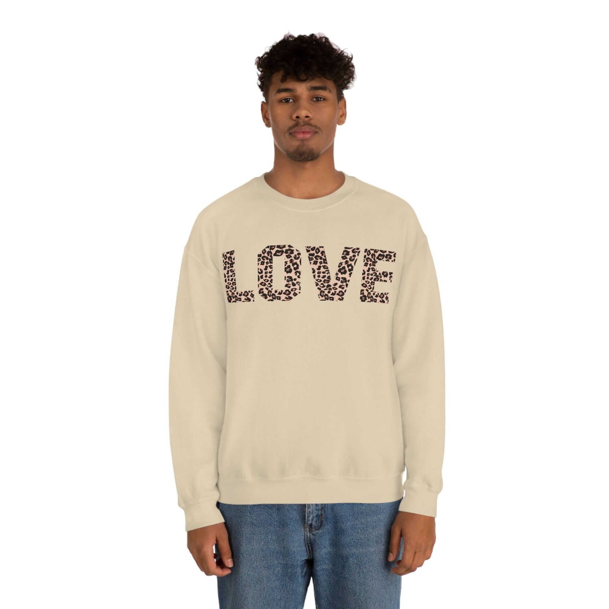 Leopard print love Sweatshirt - Giftsmojo