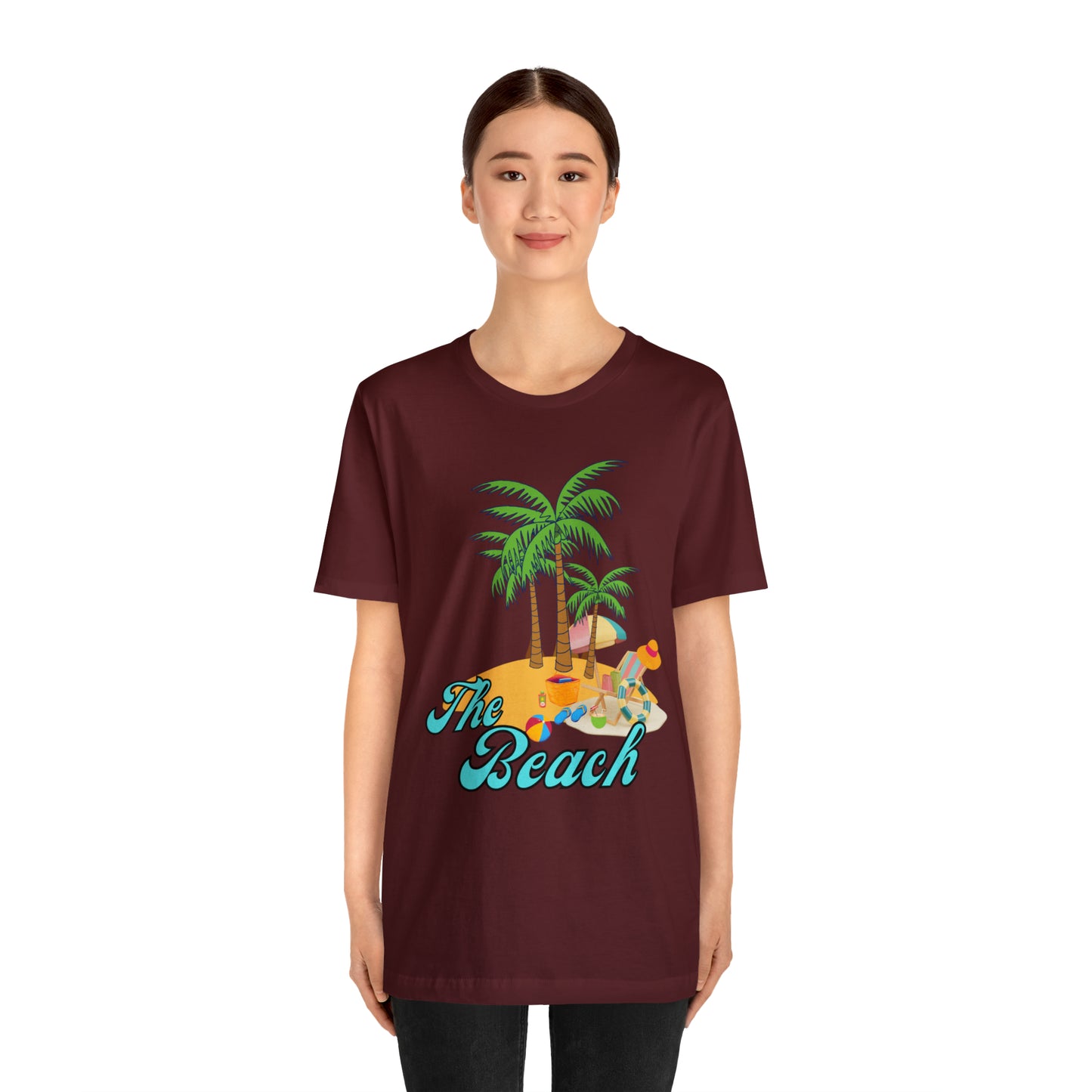 The Beach shirt, Beach t-shirt, Summer shirt, Beachwear, Beach fashion, Tropical print, Trendy design, Stylish beach apparel