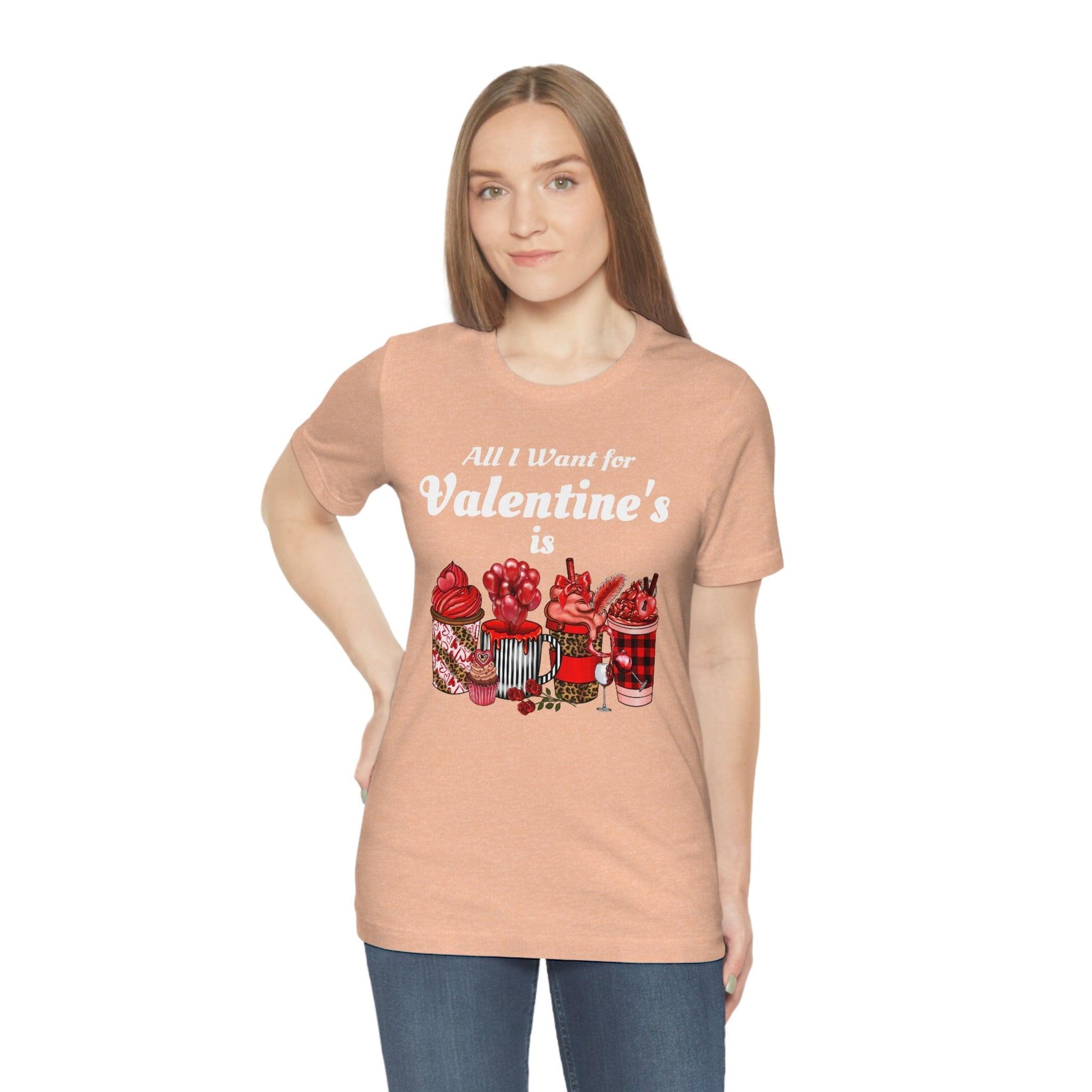 All I want for Valentines is Coffee Tee - Giftsmojo