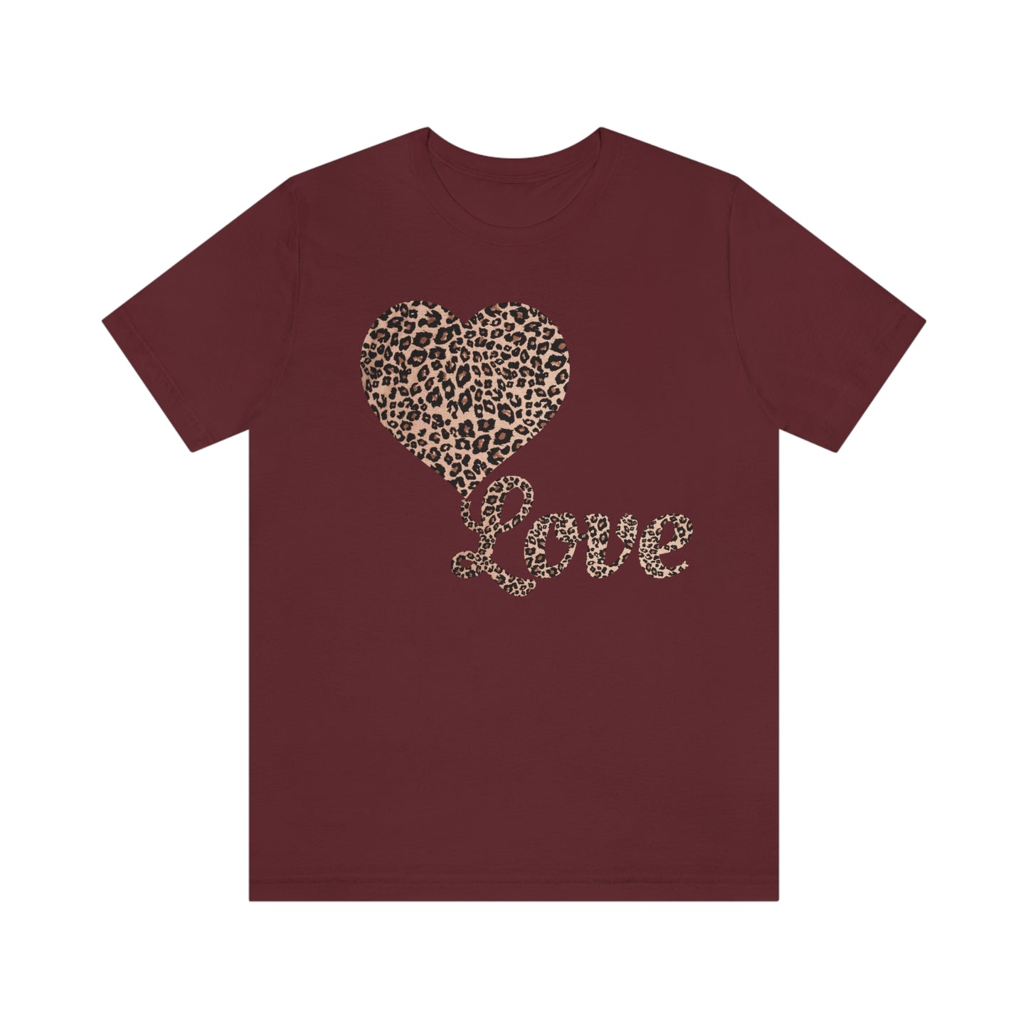 Love Heart, Leopard Print Tee