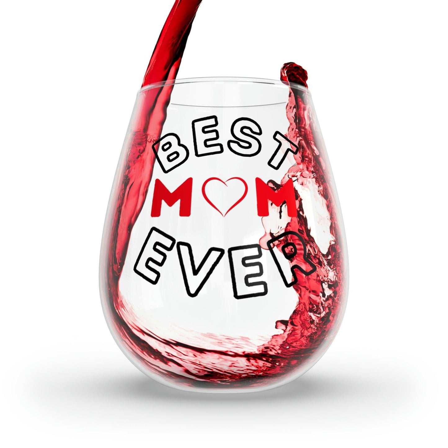 Gift for Mom Mom wine glass Best Mom Ever Wine Glass - Mother's Day Wine glass - Giftsmojo