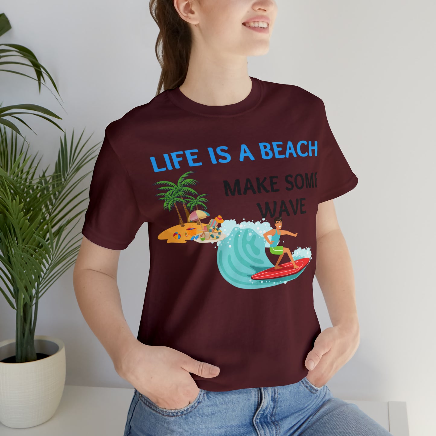 Life is a Beach shirt, Beach t-shirt, Summer shirt, Relaxing beachwear, Coastal fashion, Beach-inspired clothing, Beach adventure apparel