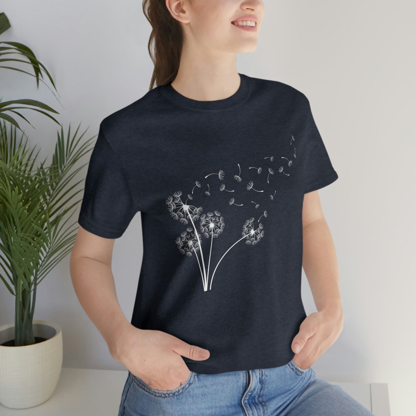 Dandelion Shirt, Boho Windflower Shirt, Dandelion Shirt for Her, Windflower Tee, Meditation Gift, Yoga Shirt, Inspirational Shirt, Bday Tees