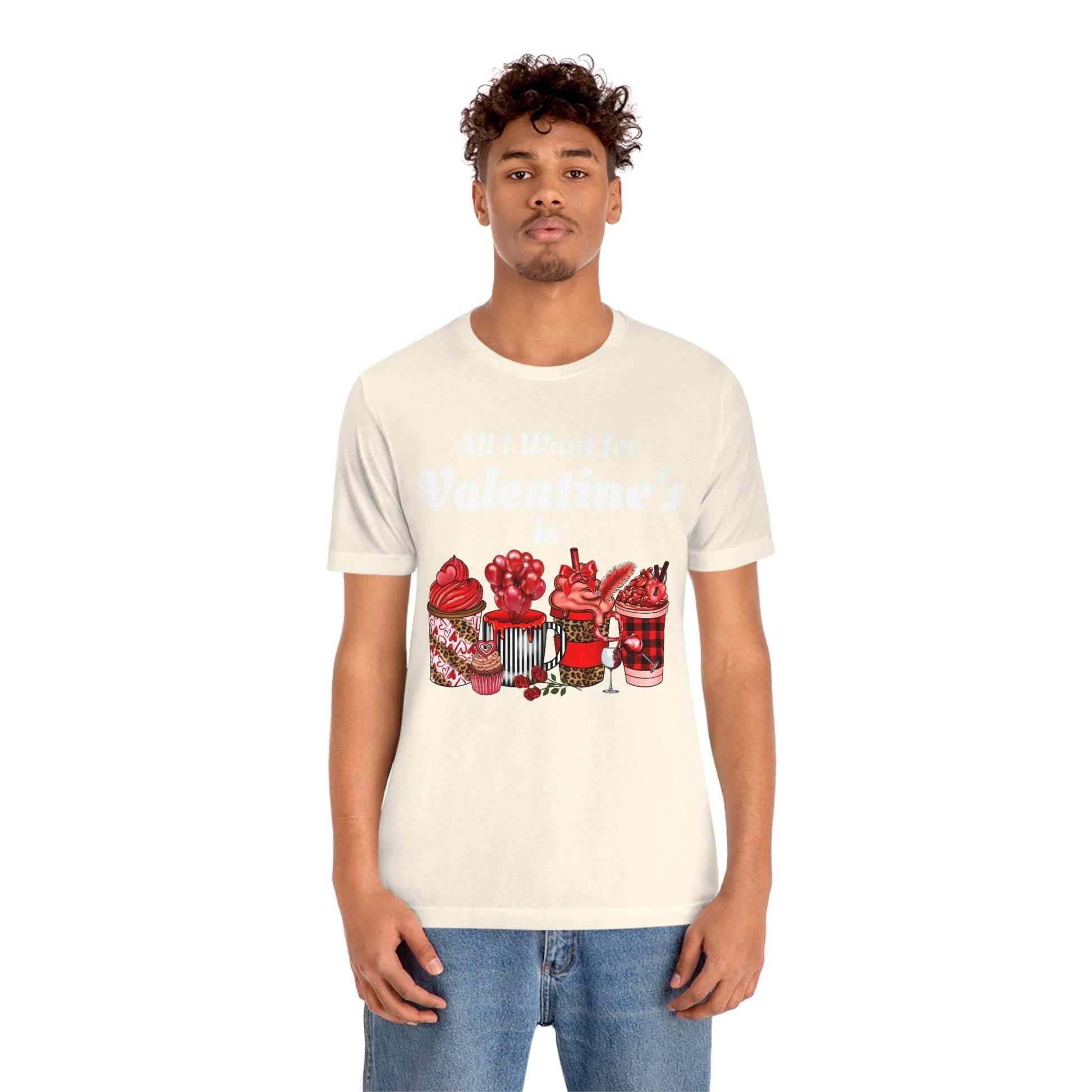 All I want for Valentines is Coffee Tee - Giftsmojo