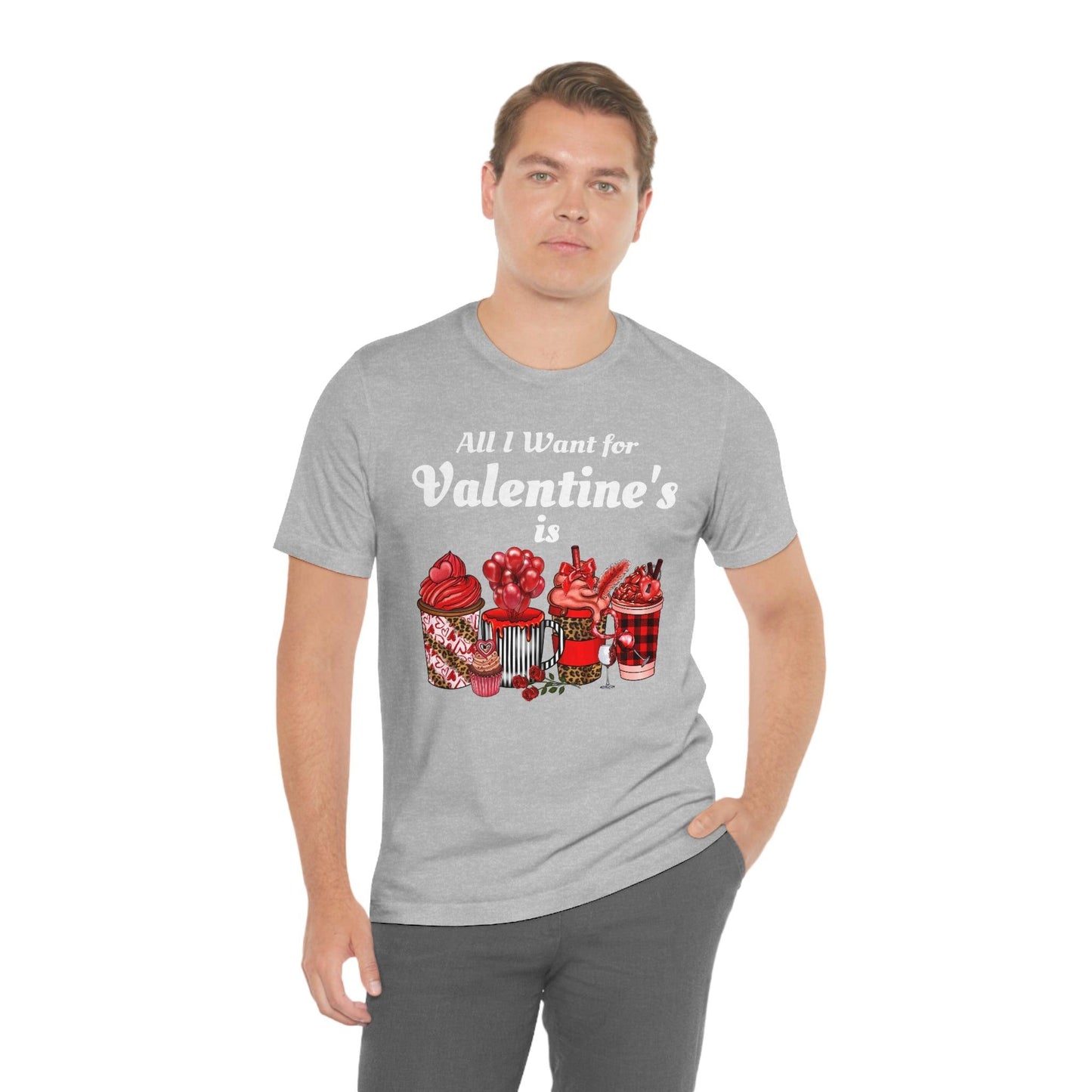 All I want for Valentines is Coffee Tee - Giftsmojo