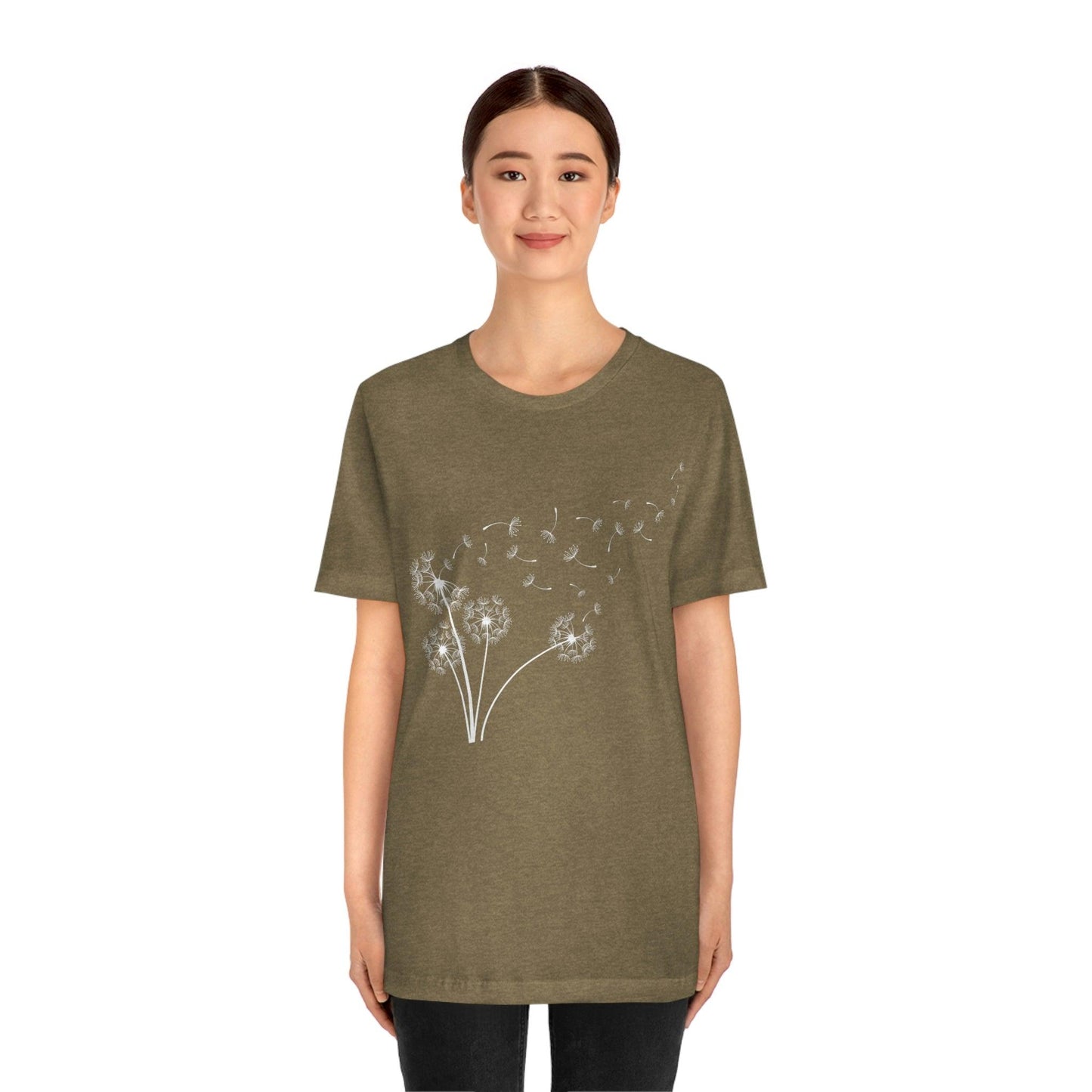 Dandelion Shirt, Boho Windflower Shirt, Dandelion Shirt for Her, Windflower Tee, Meditation Gift, Yoga Shirt, Inspirational Shirt, Bday Tees - Giftsmojo