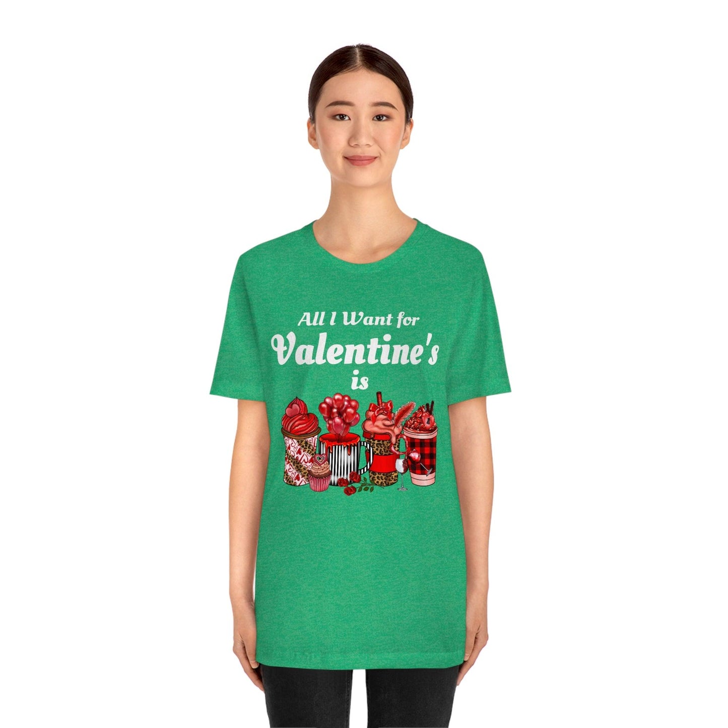 All I want for Valentines is Coffee Tee - Giftsmojo