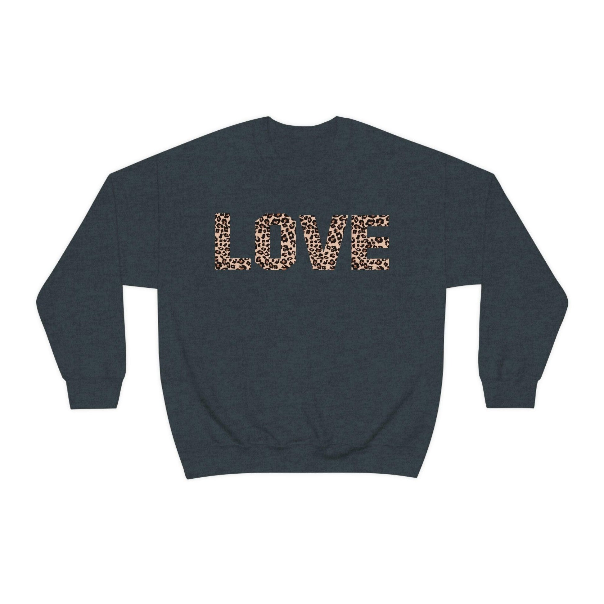 Leopard print love Sweatshirt - Giftsmojo