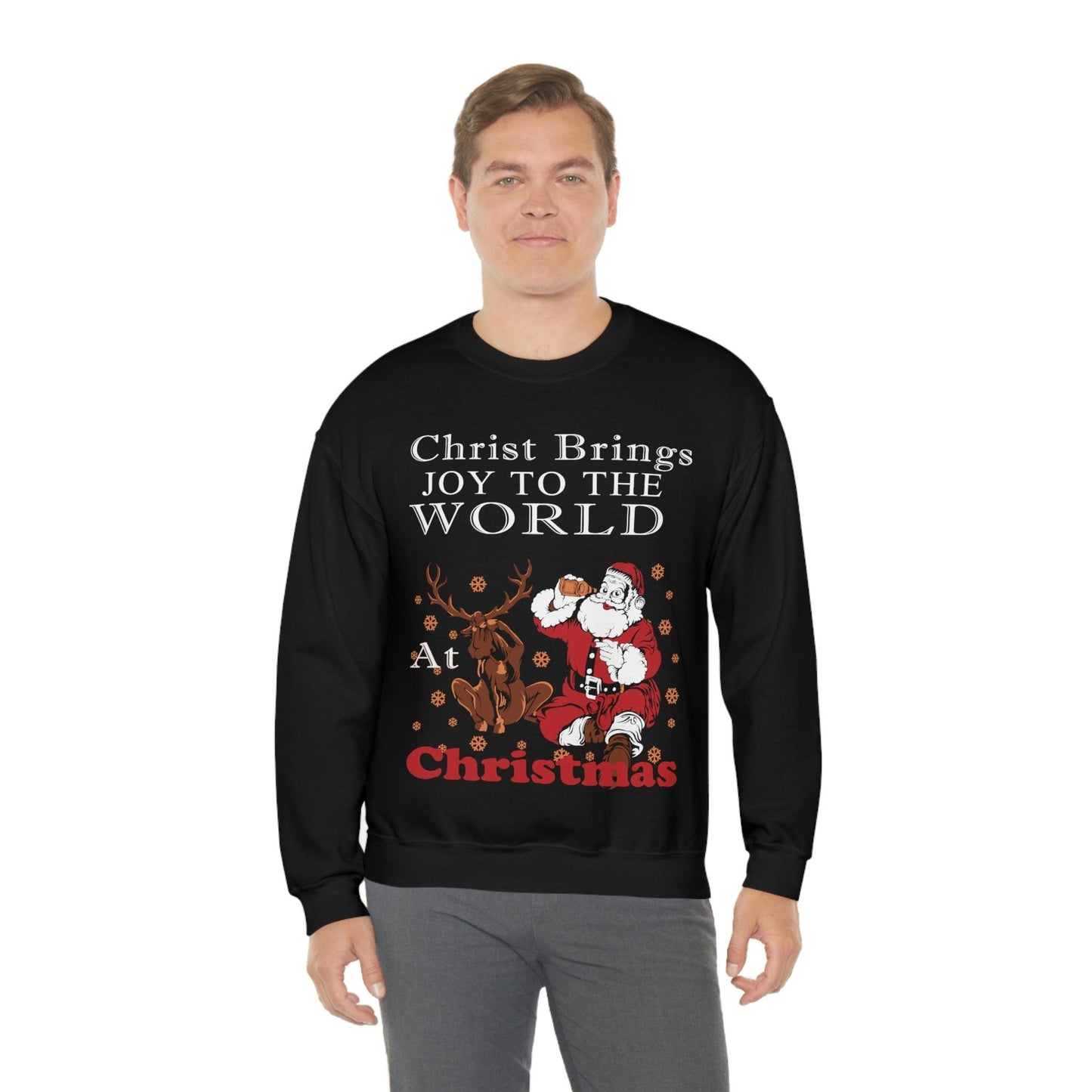 Christ brings joy to the World at Christmas Sweatshirt - Giftsmojo