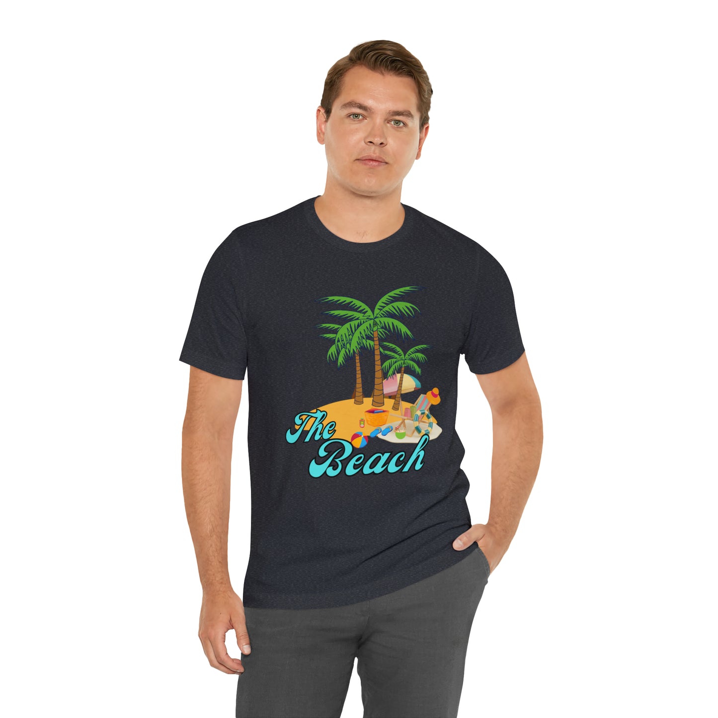 The Beach shirt, Beach t-shirt, Summer shirt, Beachwear, Beach fashion, Tropical print, Trendy design, Stylish beach apparel