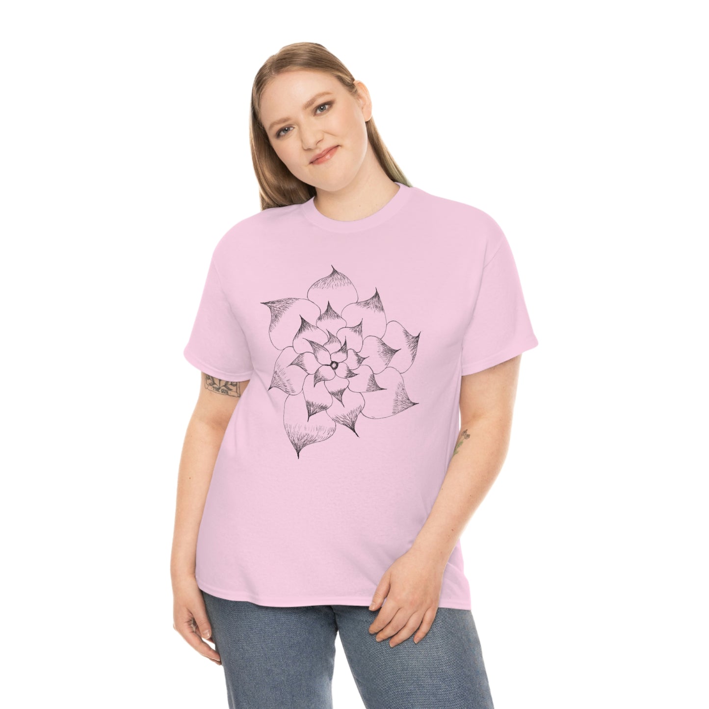 Flower Tee, custom designed tee, flower t-shirt, floral graphic tee