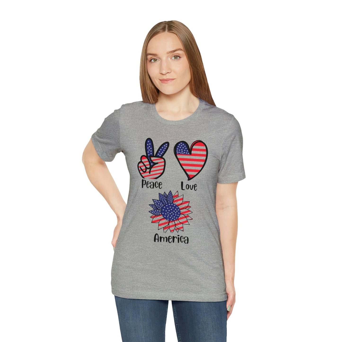 Memorial Day shirt, Love Peace America, Independence Day, 4th of July shirt