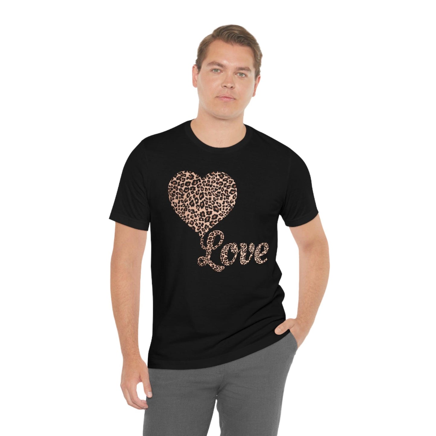 Love Heart, Leopard Print Tee - Giftsmojo