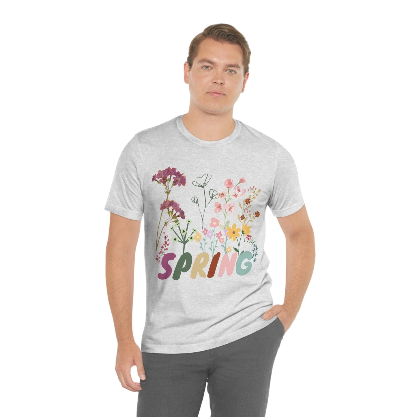 Spring Shirt, Flower T shirt, Vintage Botanical Shirt, Vintage T-shirt, Graphic Tshirt, Botanical Print, Vintage Flower Shirt, Wildflower, - Giftsmojo