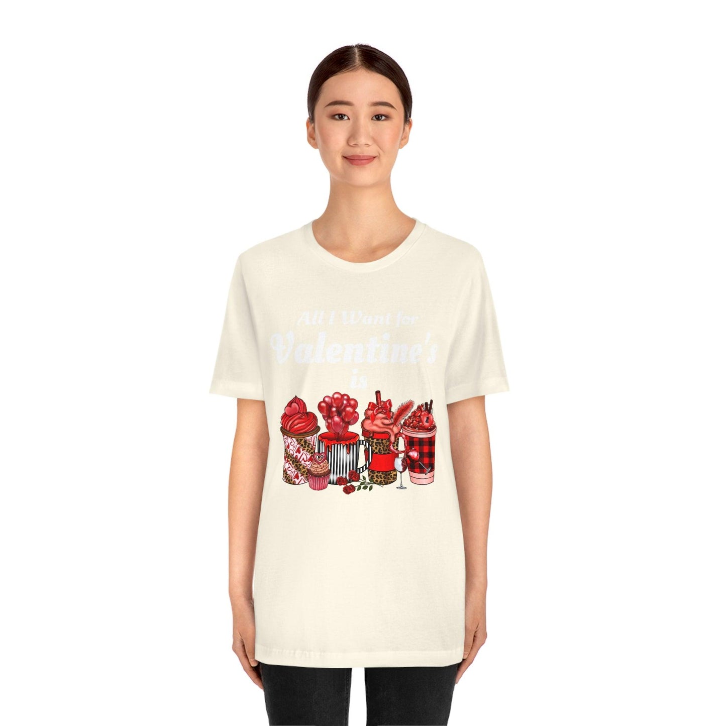 All I want for Valentines is Coffee Tee - Giftsmojo