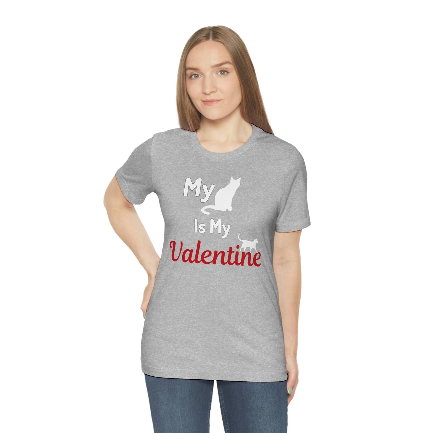 My Cat is My Valentine, Pet lover Valentine shirt - Cute cat lover shirt - gift for cat lovers - Giftsmojo