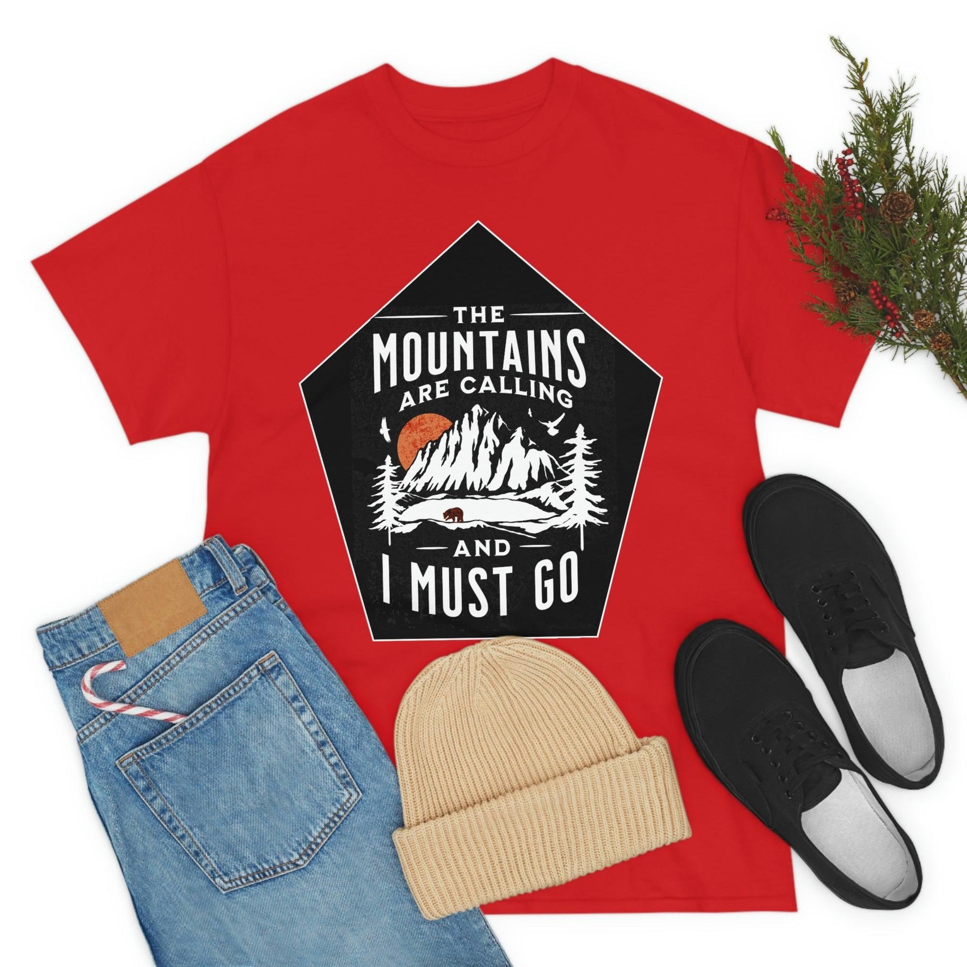 The Mountains are Calling and I Must Go Tee - Giftsmojo