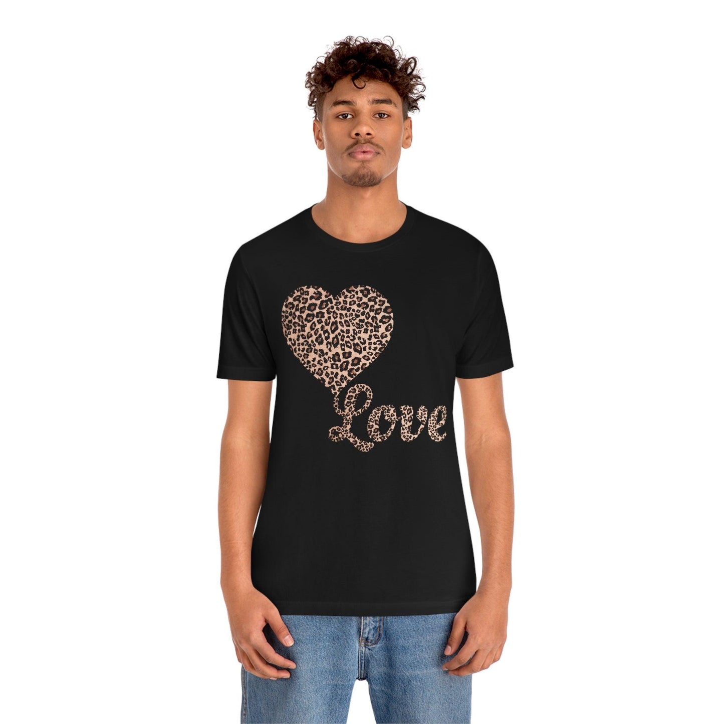 Love Heart, Leopard Print Tee - Giftsmojo