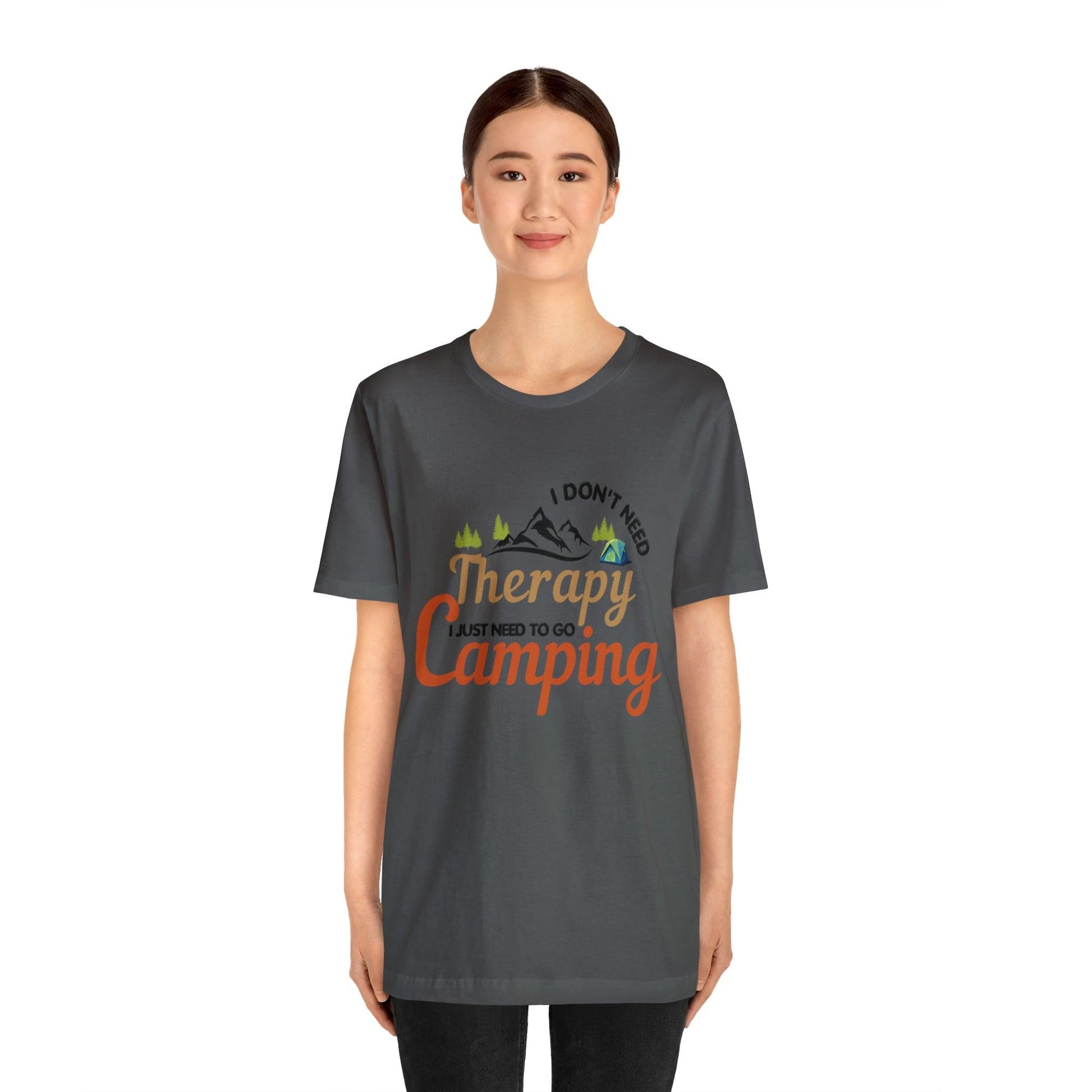 I don't need therapy I just need to go camping, camping shirt, dad shirt, dad gift, gift for outdoor lover, fishing gift nature lover shirt - Giftsmojo