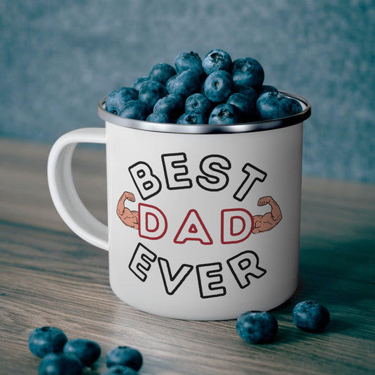 Best Dad Ever Mug, Enamel Camping Mug, Camping gift, Gift for dad, Father's day gift, Dad Mug, Dad gift - Giftsmojo