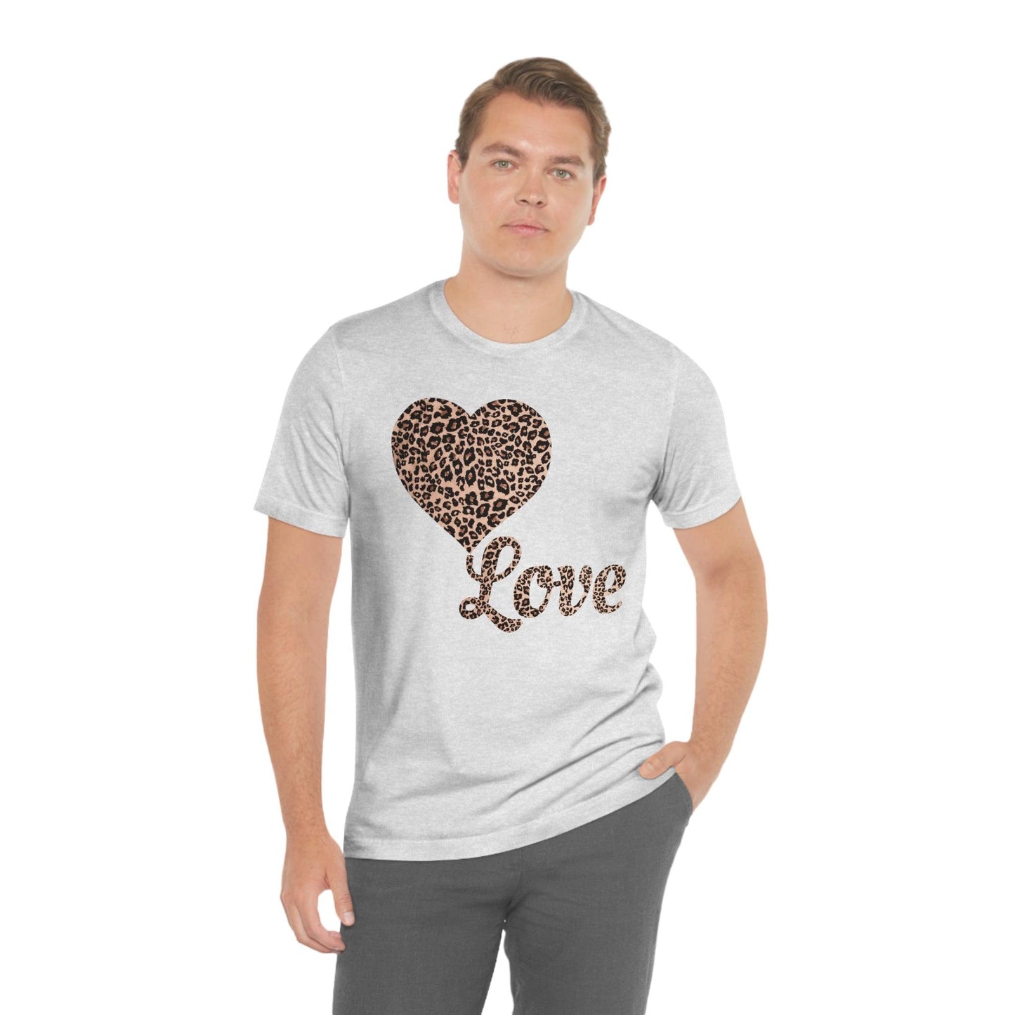 Love Heart, Leopard Print Tee - Giftsmojo