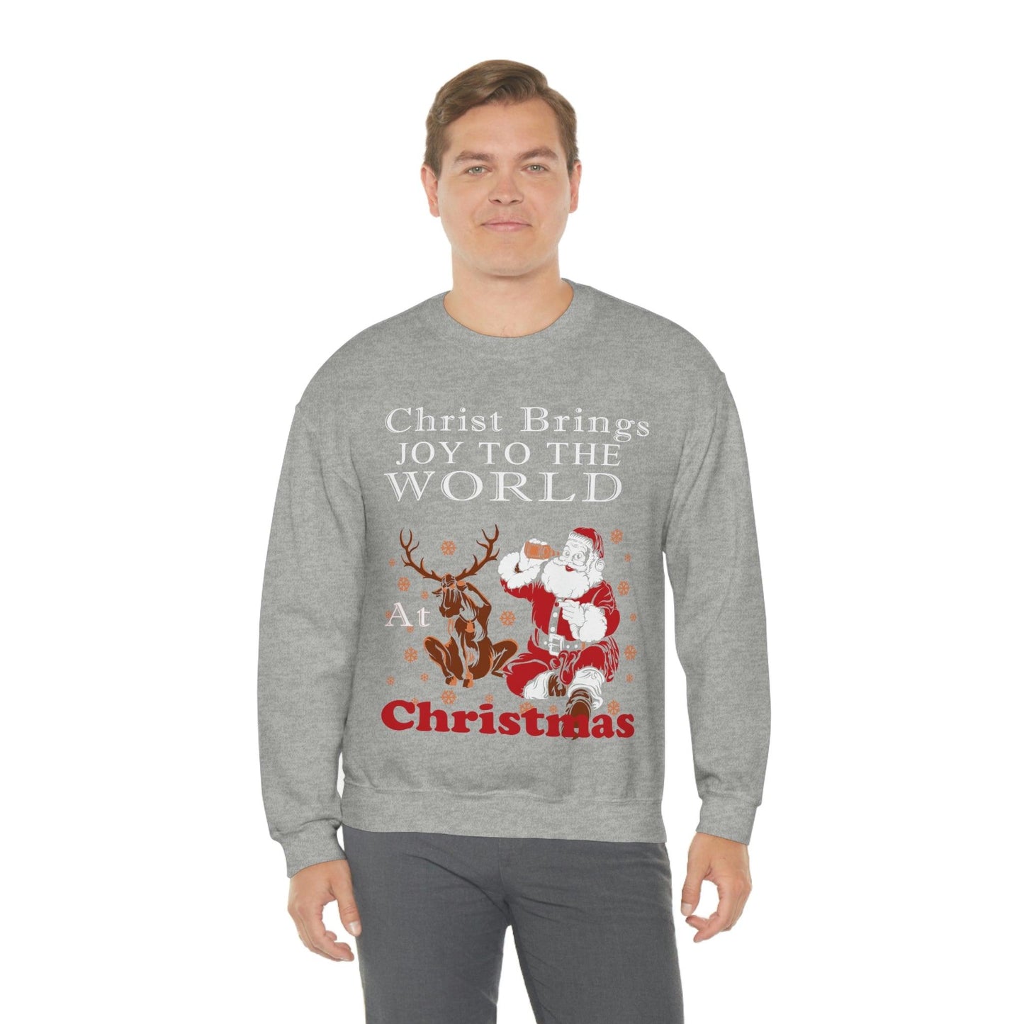 Christ brings joy to the World at Christmas Sweatshirt - Giftsmojo