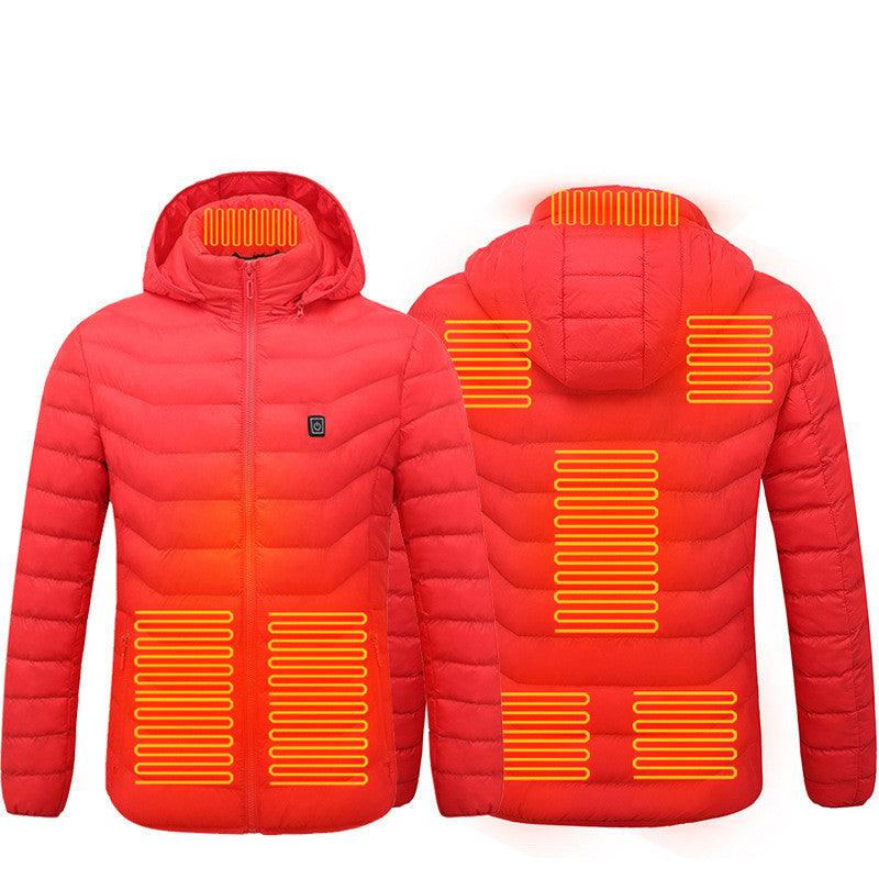 New Heated Jacket Coat USB Electric Jacket Cotton Coat Heater Thermal Clothing Heating Vest Men's Clothes Winter - Giftsmojo