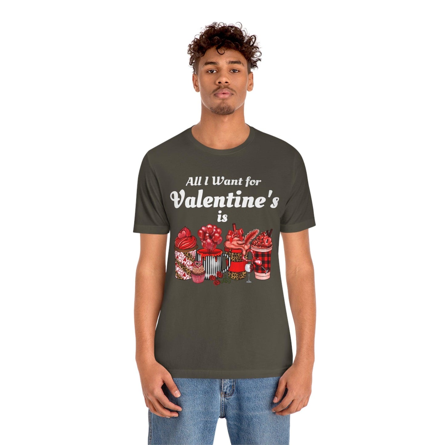 All I want for Valentines is Coffee Tee - Giftsmojo