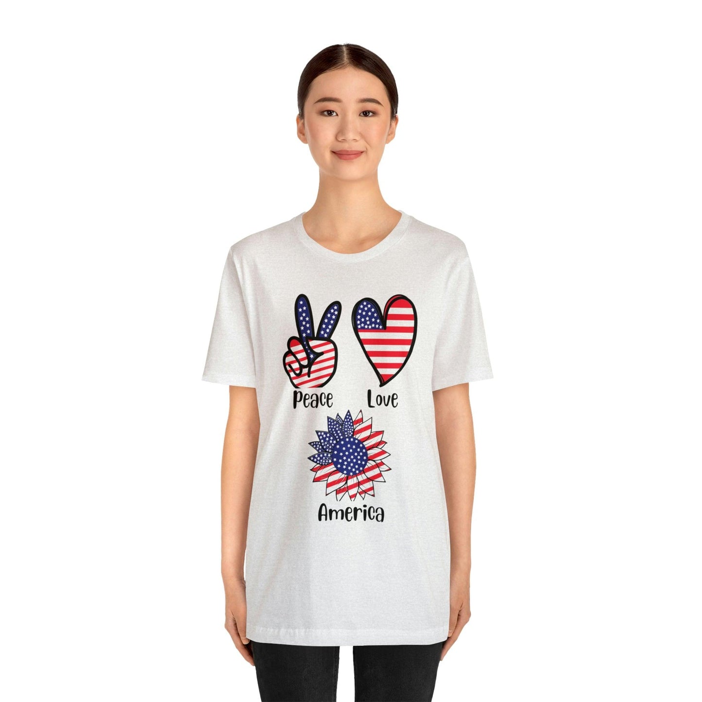 Memorial Day shirt, Love Peace America, Independence Day, 4th of July shirt