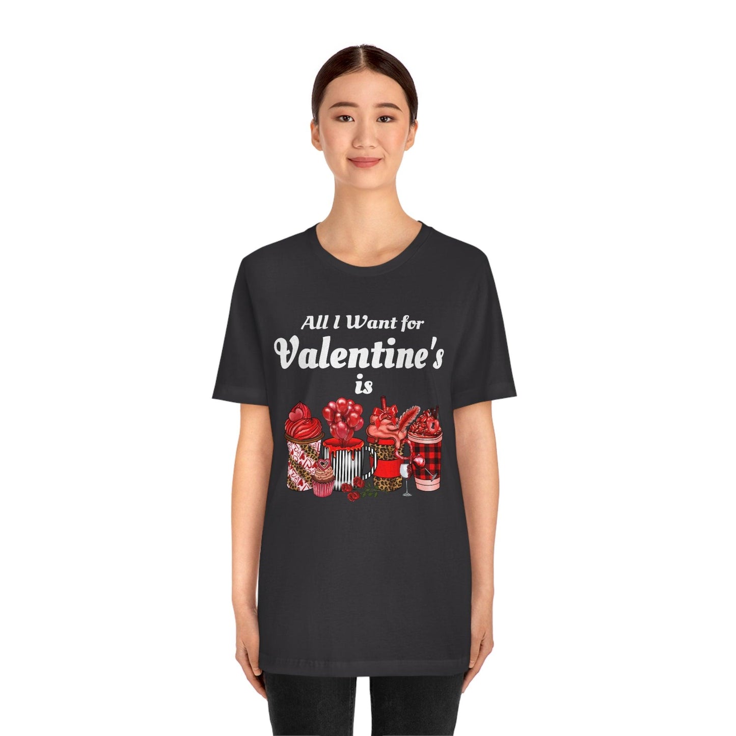 All I want for Valentines is Coffee Tee - Giftsmojo