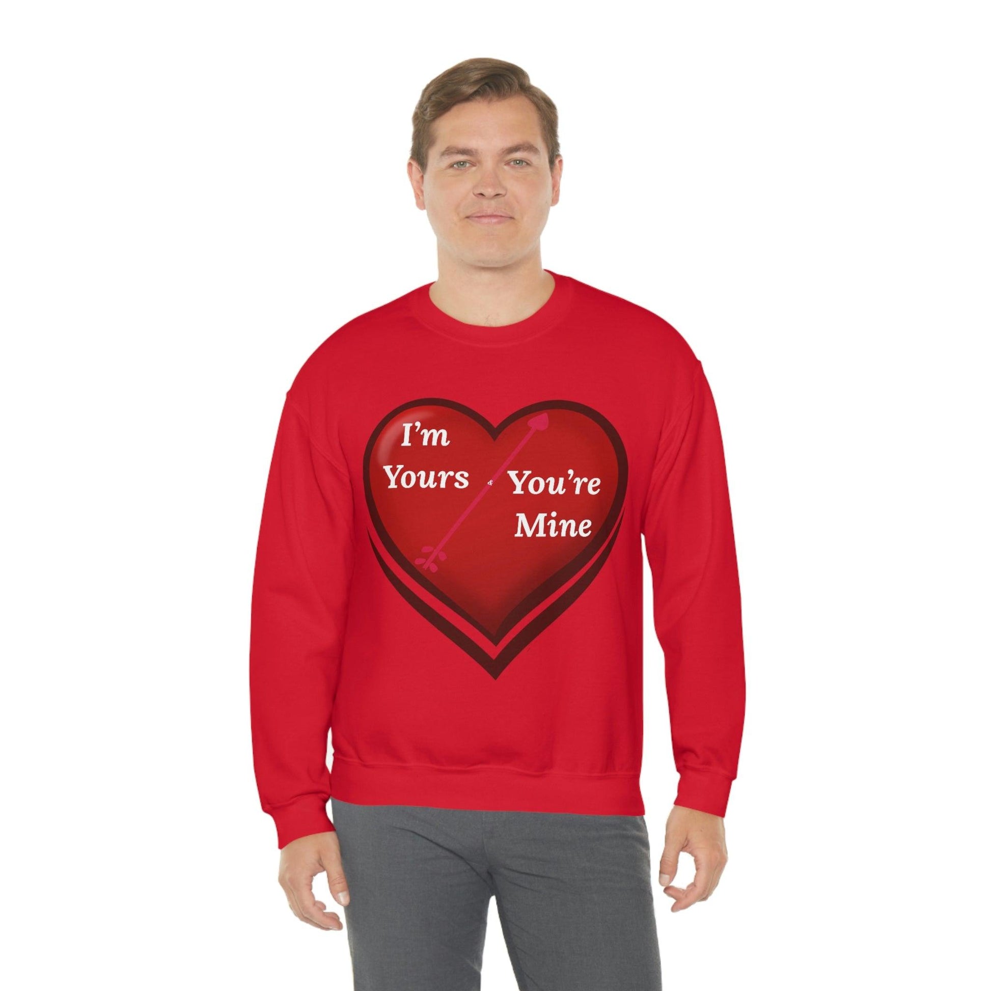 I'm Yours and You're Mine Heart Sweatshirt - Giftsmojo