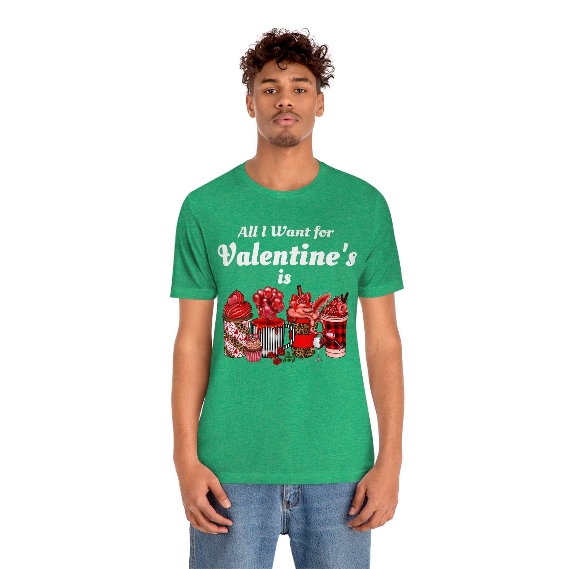 All I want for Valentines is Coffee Tee - Giftsmojo