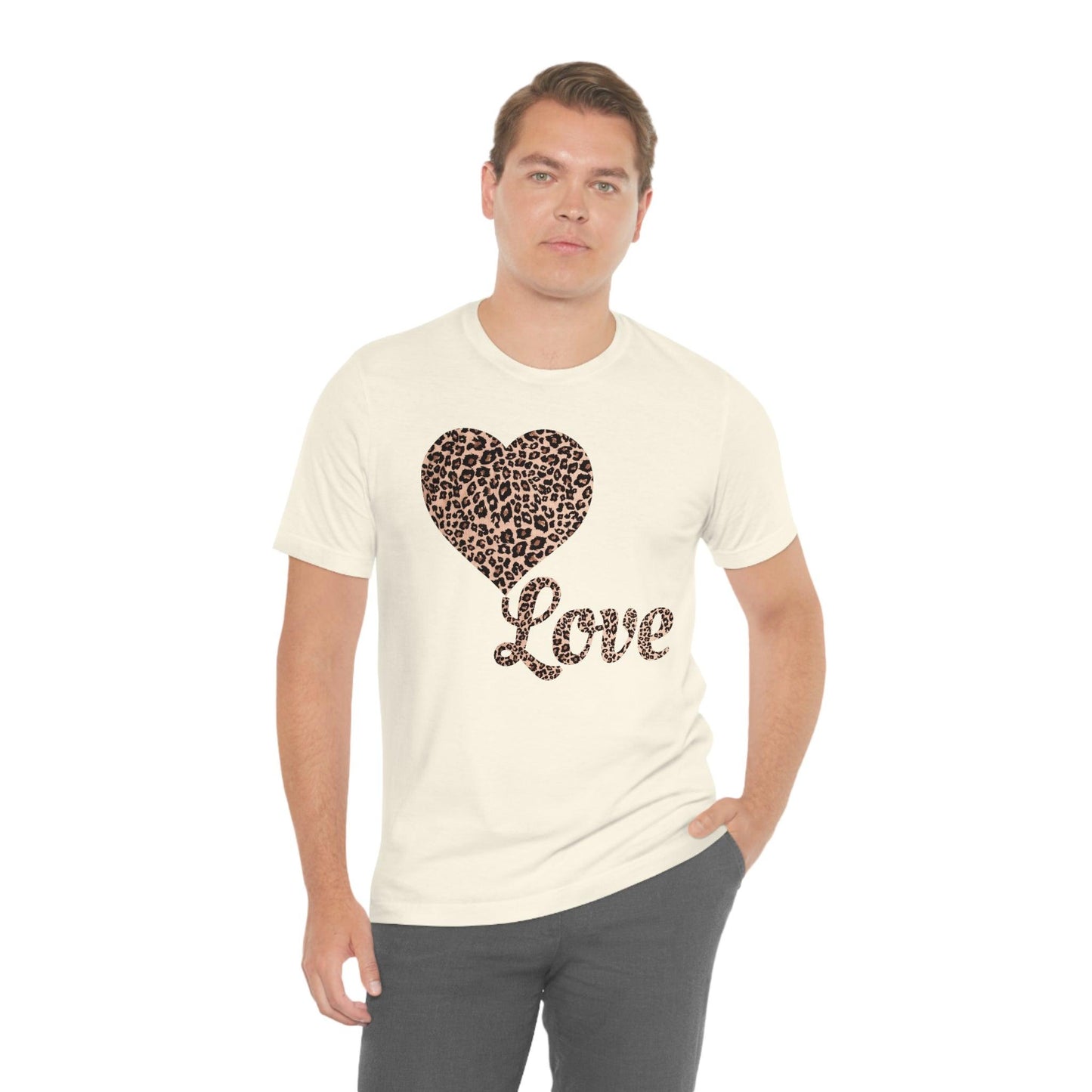 Love Heart, Leopard Print Tee - Giftsmojo