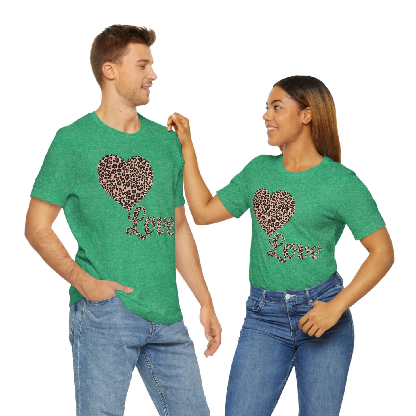 Love Heart, Leopard Print Tee - Giftsmojo