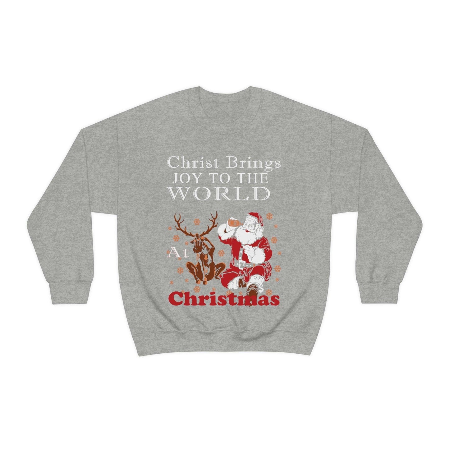 Christ brings joy to the World at Christmas Sweatshirt - Giftsmojo